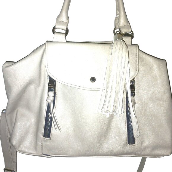 Steve Madden Large Beige Leather Handbag - Picture 1 of 5